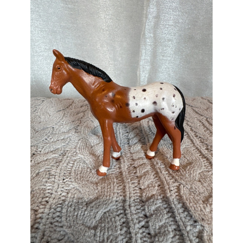 Sunrise Appaloosa Horse Figurine Toy 1988‎ Vintage Plastic Animal Decor